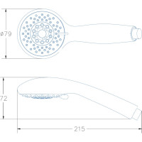 Душевая лейка Aquanet 3 режима+держатель+душевой шланг PVC 150 см, черный матовый 00261831