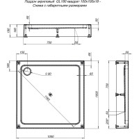 Душевой поддон Aquanet GL180 100x100 00265562