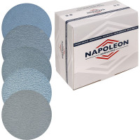 Набор шлифовальных кругов на липучке PROFESSIONAL УЛЬРАТОНКОЕ 50 шт, 125 мм, P800-2000, без отверстий NAPOLEON NPF-ULTRAFINE-PRO-125-0
