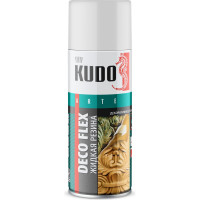 Аэрозольная краска в баллончике KUDO DECO FLEX для декоративных работ ЖИДКАЯ РЕЗИНА прозрачная KU-5351