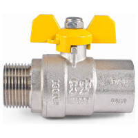 Шаровой кран для газа PROFACTOR PF GAS в/н бабочка 1 дюйм PF GBV 338