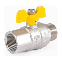 Шаровой кран для газа PROFACTOR PF GAS в/н бабочка 1 дюйм PF GBV 338