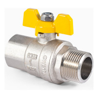 Шаровой кран для газа PROFACTOR PF GAS в/н бабочка 1 дюйм PF GBV 338