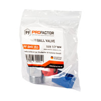 Шаровой кран PROFACTOR PF CHROME MINI для бытовой техники н/н 1/2 PF BMV 353