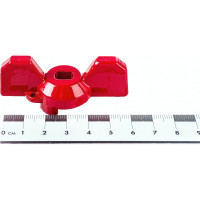 Рукоятка для шарового крана PROFACTOR PF STANDARD бабочка, красный/синий пара 1" PF FBV 2525WH