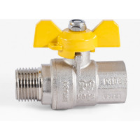 Шаровой кран для газа PROFACTOR PF GAS ручка бабочка, в/н 1/2 дюйма PF GBV 336