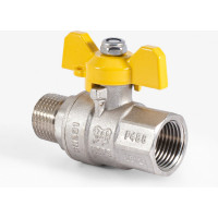 Шаровой кран для газа PROFACTOR PF GAS ручка бабочка, в/н 1/2 дюйма PF GBV 336