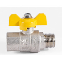 Шаровой кран для газа PROFACTOR PF GAS ручка бабочка, в/н 1/2 дюйма PF GBV 336