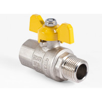 Шаровой кран для газа PROFACTOR PF GAS ручка бабочка, в/н 1/2 дюйма PF GBV 336