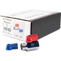 Шаровой кран PROFACTOR PF CHROME MINI для бытовой техники в/н 1/2 PF BMV 352