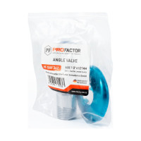 Угловой вентиль для бытовой техники PROFACTOR PF CHROME н/н 1/2 дюйма х 1/2 дюйма PF BAV 362