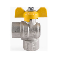 Шаровой угловой кран для газа PROFACTOR PF GAS ручка бабочка, в/в 1/2 дюйма PF GBV 333A