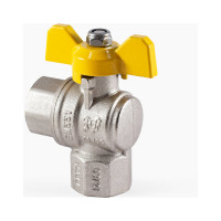 Шаровой угловой кран для газа PROFACTOR PF GAS ручка бабочка, в/в 1/2 дюйма PF GBV 333A