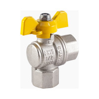 Шаровой угловой кран для газа PROFACTOR PF GAS ручка бабочка, в/в 1/2 дюйма PF GBV 333A