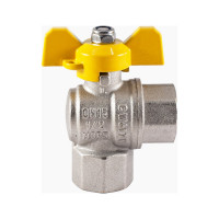 Шаровой угловой кран для газа PROFACTOR PF GAS ручка бабочка, в/в 1/2 дюйма PF GBV 333A