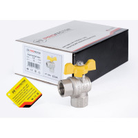 Шаровой угловой кран для газа PROFACTOR PF GAS ручка бабочка, в/в 1/2 дюйма PF GBV 333A