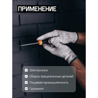 Бесшовные перчатки от порезов из полиэтиленовой пряжи, р.М/8 Jeta Safety JC051-С01-M