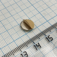 Неодимовый магнит Проф-Магнит диск 10x2 мм, 20 шт., с клеевым слоем NdFeB N33 с/кл