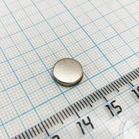 Неодимовый магнит Проф-Магнит диск 10x2 мм, 20 шт., с клеевым слоем NdFeB N33 с/кл