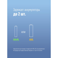 Зарядное устройство КОСМОС 1-2 AA/AAA питание от USB шнура автоотключение KOC901USB