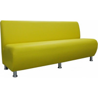 Секция дивана Мягкий офис Классик трехместная желтая КЛ701ЖЛТ