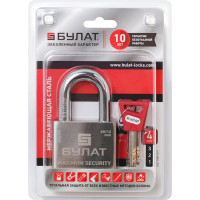 Навесной замок БУЛАТ ВС 3-С60 НС (нержавеющая сталь; 12 мм) 13991