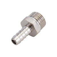 Штуцер (внешняя резьба 1/2" - елочка 10 мм; латунь никелированная) SANTRADE 1428