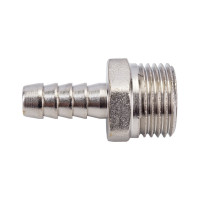 Штуцер (внешняя резьба 1/2" - елочка 10 мм; латунь никелированная) SANTRADE 1428