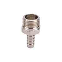 Штуцер (внешняя резьба 1/2" - елочка 10 мм; латунь никелированная) SANTRADE 1428