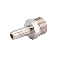 Штуцер (внешняя резьба 1/2" - елочка 10 мм; латунь никелированная) SANTRADE 1428