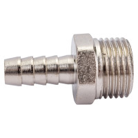 Штуцер (внешняя резьба 1/2" - елочка 10 мм; латунь никелированная) SANTRADE 1428