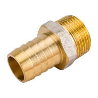 Штуцер (внешняя резьба 3/4" - елочка 20 мм; латунь никелированная) SANTRADE 1432