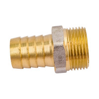 Штуцер (внешняя резьба 3/4" - елочка 20 мм; латунь никелированная) SANTRADE 1432