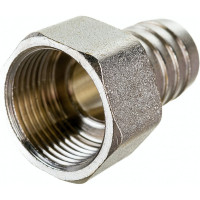 Штуцер (внутренняя резьба 3/4" - елочка 20 мм; латунь никелированная) SANTRADE 1442