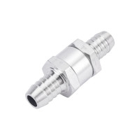 Штуцер соединительный 12х12 мм с обратным клапаном латунь никелированная SANTRADE 0496