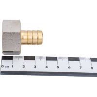 Штуцер (внутренняя резьба 3/4" - елочка 14 мм; латунь никелированная) SANTRADE 9340