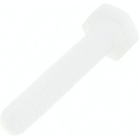 Болт с шестигранной головкой DINFIX DIN 933, полн. резьба, полиамид (пластик), М4x20, 10 шт. 00-00001474