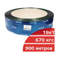 Лента ПЭТ Кордленд 19х1х0,9км 670кгс зеленый М PET-00040