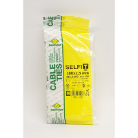 Стяжки натурального цвета SapiSelco 2.5х100 мм, полиамид 6.6, уп. 100 шт. SEL.2.202R