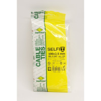 Стяжки натурального цвета SapiSelco 2.5х100 мм, полиамид 6.6, уп. 100 шт. SEL.2.202R