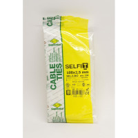 Стяжки натурального цвета SapiSelco 2.5х100 мм, полиамид 6.6, уп. 100 шт. SEL.2.202R