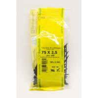 Стяжки черного цвета SapiSelco 2.5х75 мм, полиамид 6.6, уп. 100 шт. SEL.3.201R