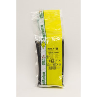 Стяжки черного цвета SapiSelco 2.5х135 мм, полиамид 6.6, уп. 100 шт. SEL.3.203R