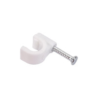 Круглая кабельная скоба duwi 6 мм, белая, 20 шт. 30304 6