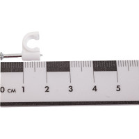 Круглая кабельная скоба duwi 6 мм, белая, 20 шт. 30304 6