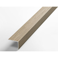 Порог угловой алюминиевый ЛУКА (20х24 мм, 0,9 м, ламинированный, Дуб беленый) УТ000020032