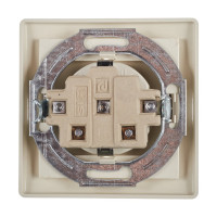 Розетка Aling-conel PRESTIGE 16A 250В с фарфоровой вставкой и защитой, бежевая 601.999 113026