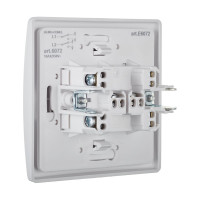 Двухклавишный проходной выключатель Aling-conel PRESTIGE 10AX 250В, белый 6072.00