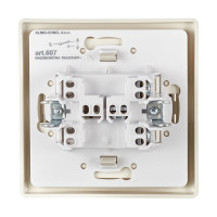 Проходной 1-клавишный выключатель Aling-conel PRESTIGE 10AX 250В, бежевый 607.99