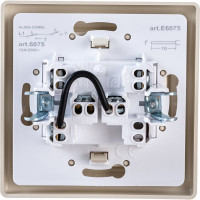 Кнопка выключателя управления жалюзи Aling-conel PRESTIGE 10AX 250В, бежевая 6075.99 113218